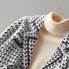 Ria Women's Stylish Houndstooth Cashmere Jacket