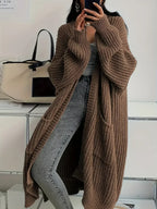 Olivia Oversized Ribbed Long Cardigan Sweater