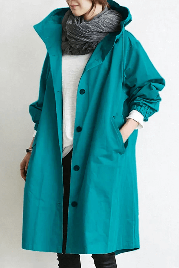 Wanda Lightweight Hooded Waterproof Rain Jacket