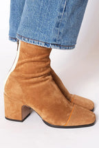 Talia Women's Suede Retro Back-Zip Ankle Boots