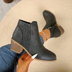 Zoey Women's Orthopedic Cutout Leather Ankle Boots