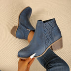 Zoey Women's Orthopedic Cutout Leather Ankle Boots