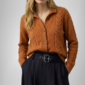 Zoey Cable-Knit Cashmere Cardigan Sweater