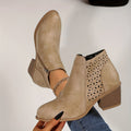 Zoey Women's Orthopedic Cutout Leather Ankle Boots