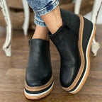 Luise Comfy Platform Wedge Ankle Boots for Fall