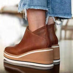 Luise Comfy Platform Wedge Ankle Boots for Fall