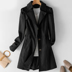 Elle Women's Classic Single-Breasted Trench Coat