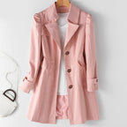 Elle Women's Classic Single-Breasted Trench Coat