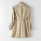 Elle Women's Classic Single-Breasted Trench Coat