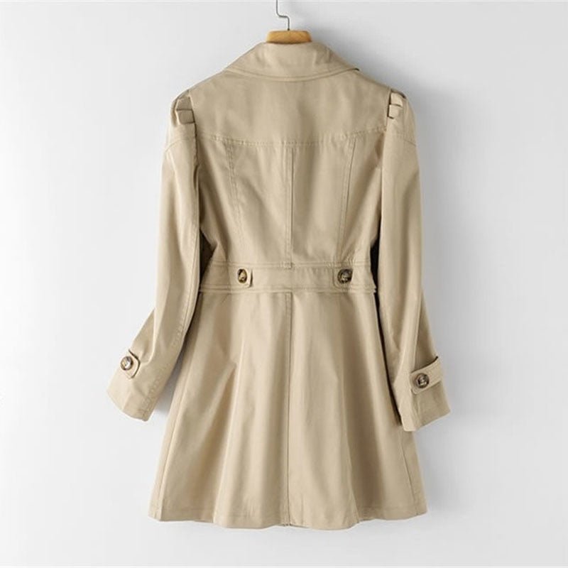 Elle Women's Classic Single-Breasted Trench Coat