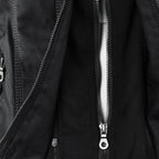 Rhea Women's Hooded Leather Moto Jacket