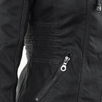 Rhea Women's Hooded Leather Moto Jacket