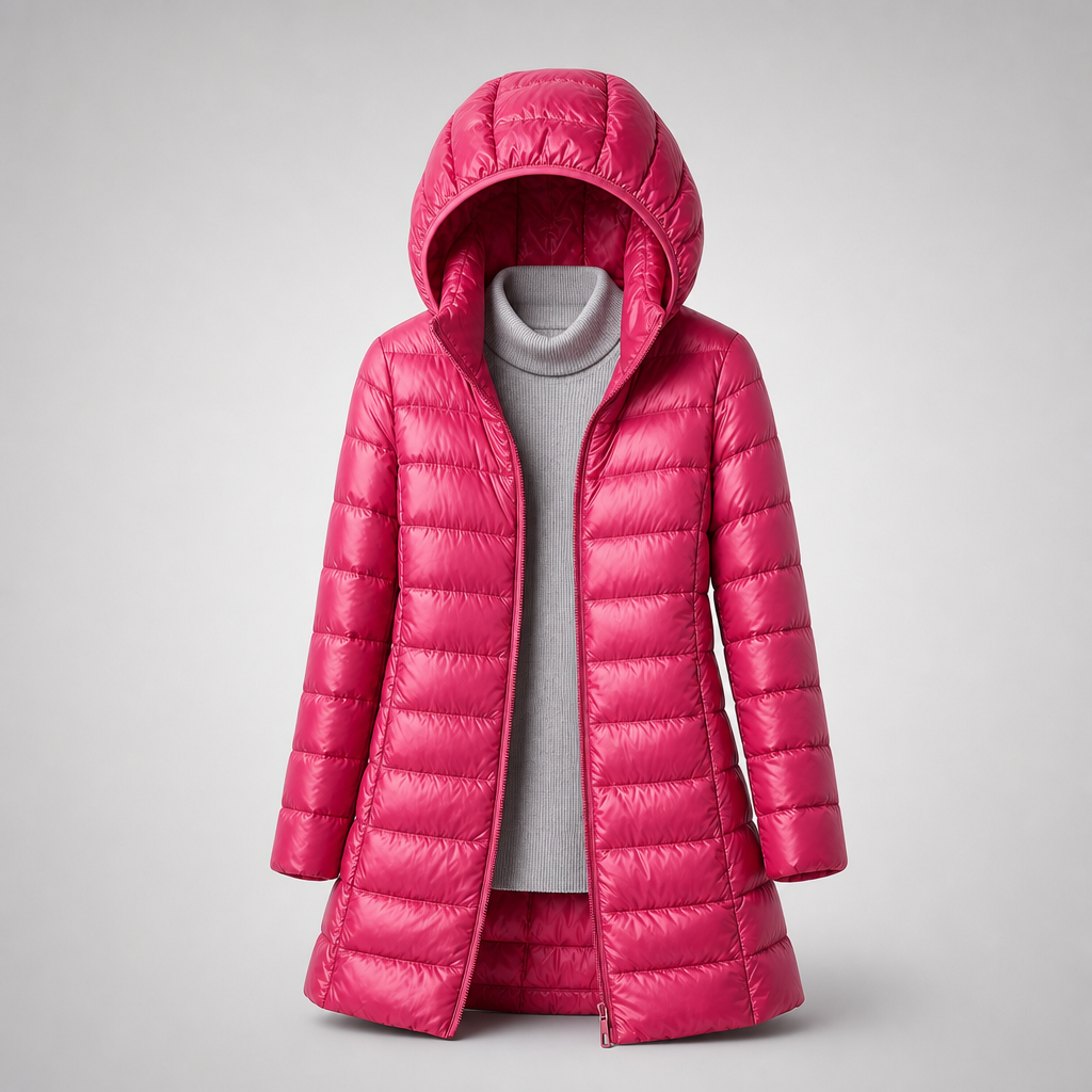 Maria Warm Long Quilted Hooded Puffer Coat