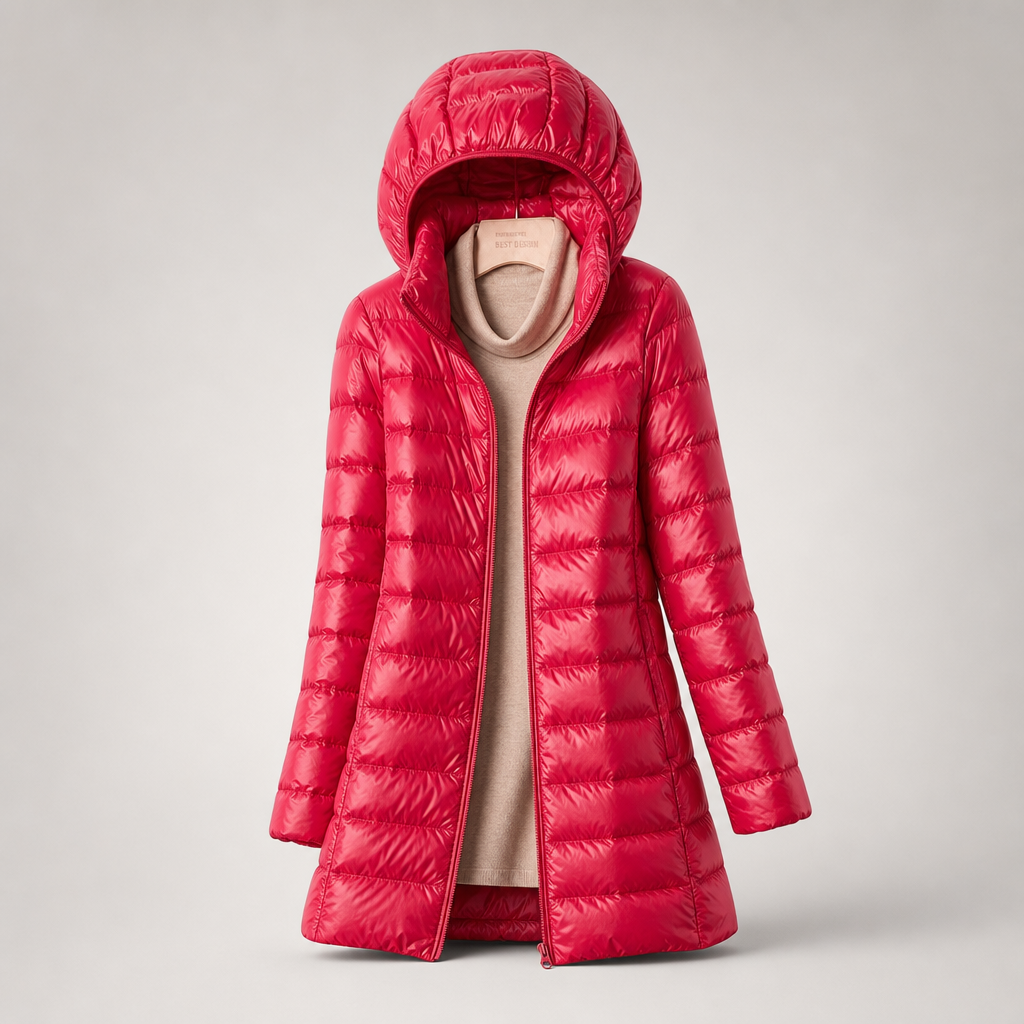 Maria Warm Long Quilted Hooded Puffer Coat