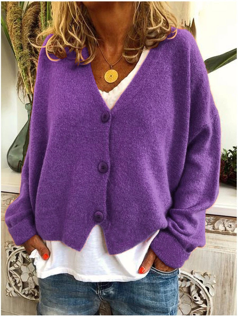 Lila French-Style Button-Front Cardigan