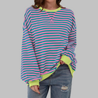 Milo Oversized Striped Crewneck Sweatshirt
