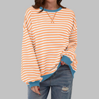 Milo Oversized Striped Crewneck Sweatshirt