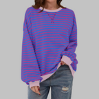 Milo Oversized Striped Crewneck Sweatshirt