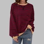 Milo Oversized Striped Crewneck Sweatshirt