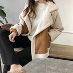 Ella Women's Shearling Lined Suede Winter Jacket