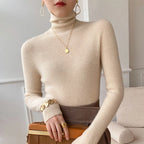 Alea Women's Ribbed Turtleneck Cashmere Sweater