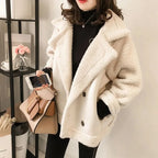 Ella Women's Shearling Lined Suede Winter Jacket