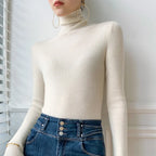 Alea Women's Ribbed Turtleneck Cashmere Sweater