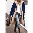 Anna Women's Long Shearling Lined Quilted Puffer Coat