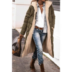 Anna Women's Long Shearling Lined Quilted Puffer Coat