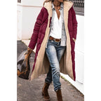 Anna Women's Long Shearling Lined Quilted Puffer Coat
