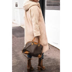 Anna Women's Long Shearling Lined Quilted Puffer Coat