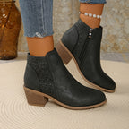 Zoey Women's Orthopedic Cutout Leather Ankle Boots