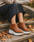 Maverick Women's Leather Chunky Platform Ankle Boots