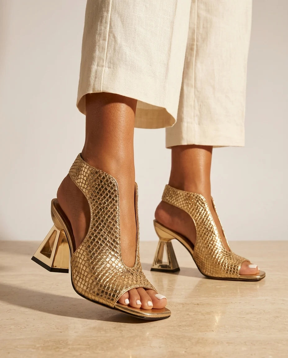 Linnea Women's Woven Block Heel Slingback Sandals