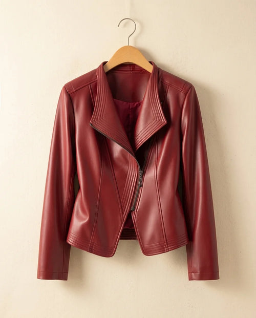 Mila Women's Sheepskin Leather Moto Jacket
