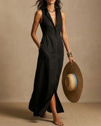 Ellie Women's Sleeveless Shirt Dress