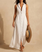 Ellie Women's Sleeveless Shirt Dress