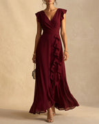 Elma Women's Ruffle Wedding Guest Maxi Dress