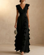 Elma Women's Ruffle Wedding Guest Maxi Dress