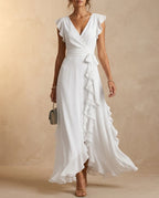 Elma Women's Ruffle Wedding Guest Maxi Dress