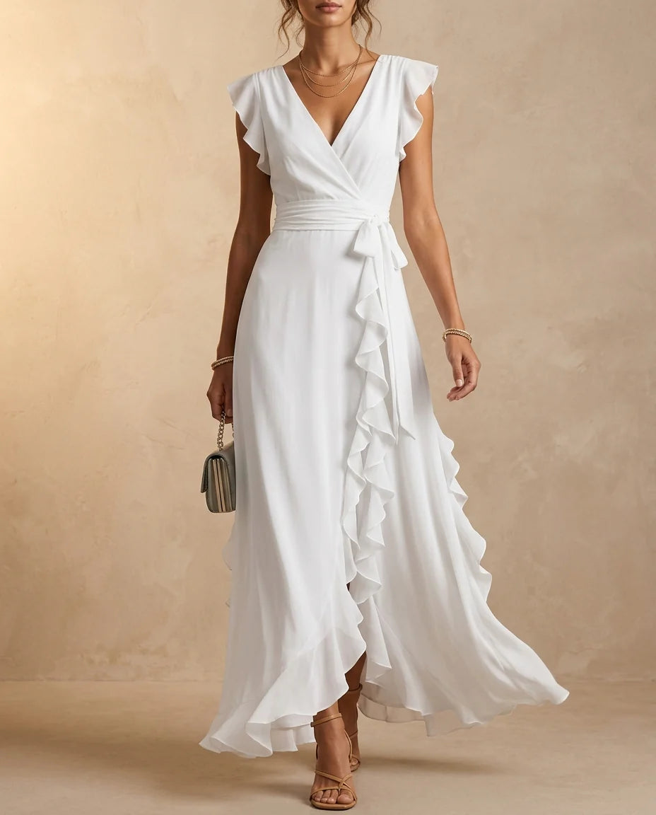 Elma Women's Ruffle Wedding Guest Maxi Dress