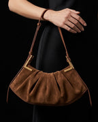 Bellamy Women's Pleated Suede Shoulder Bag