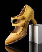 Callister Women's Velvet Mary Jane Heels