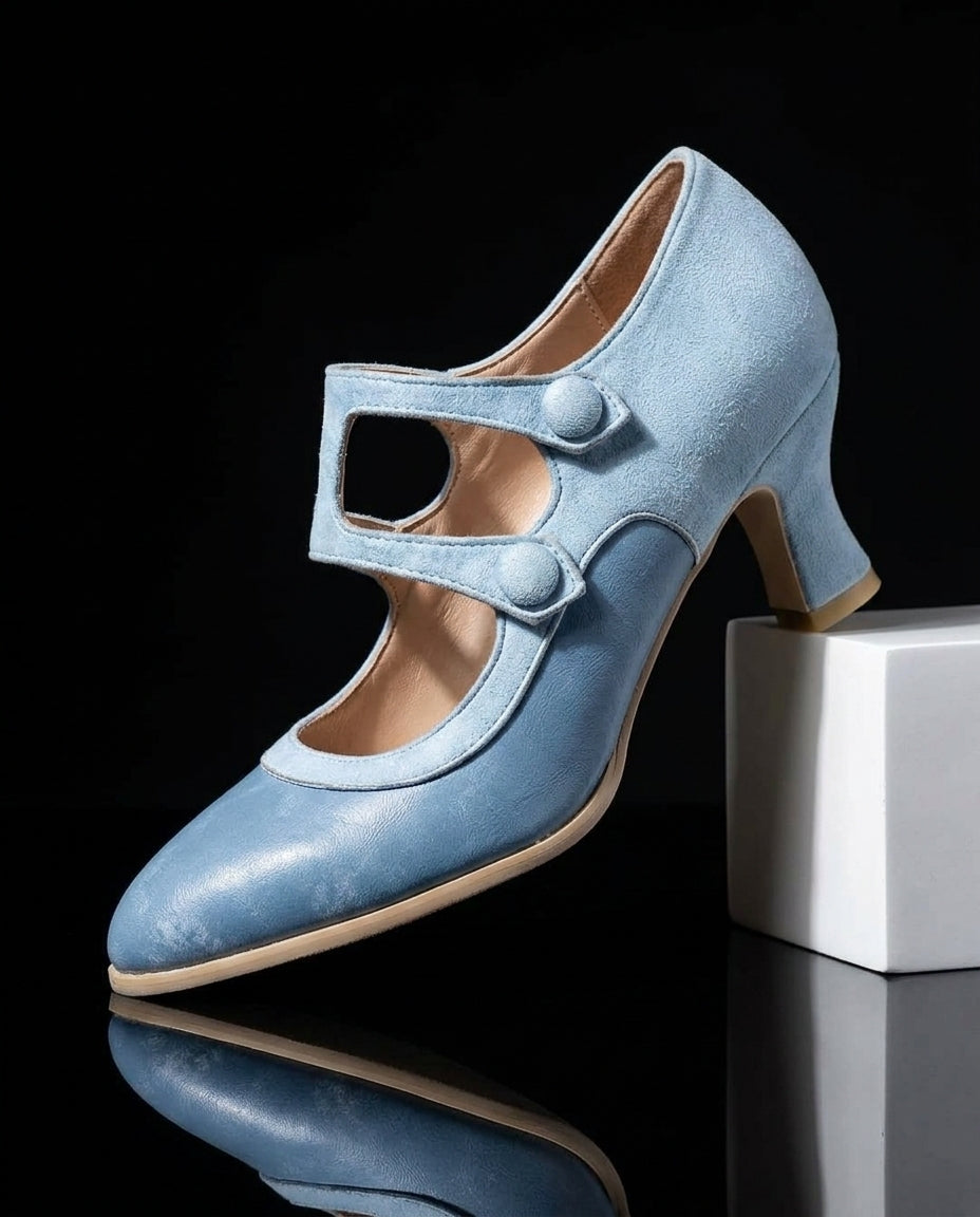 Callister Women's Velvet Mary Jane Heels