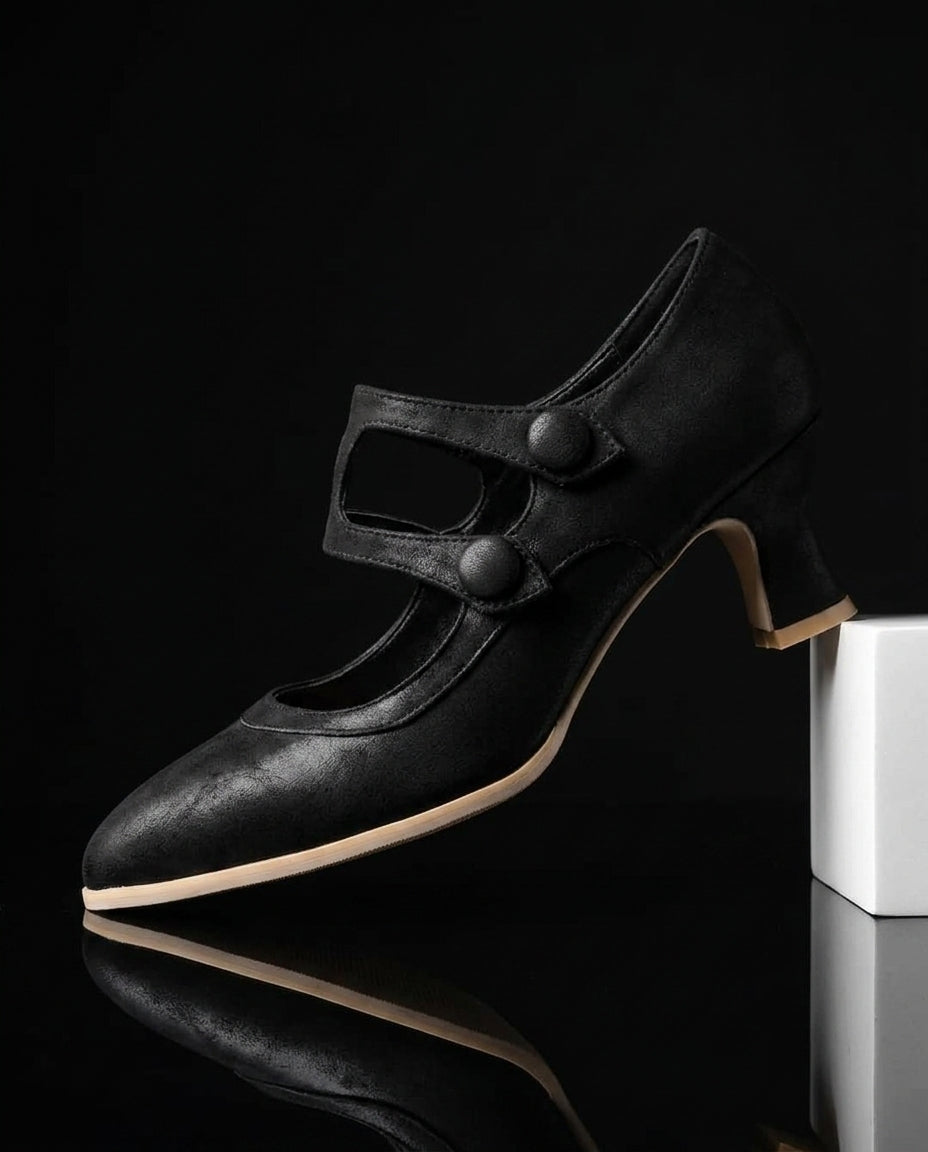 Callister Women's Velvet Mary Jane Heels