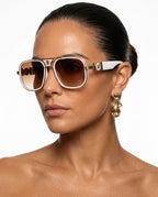 Devereux Women's Oversized Aviator Sunglasses