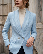 Emilie Women's Tweed Fringe Blazer