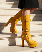Genevieve Women's Buckle Strap Platform Boots