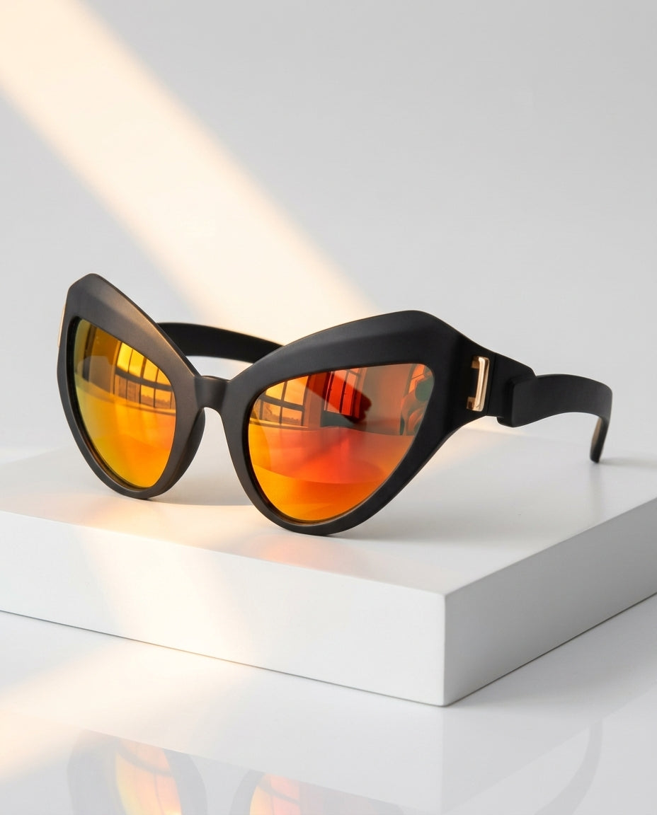 Aerovan Women's Cat Eye Mirror Sunglasses