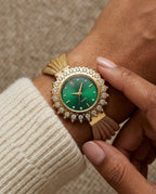 Alora Women's Crystal Halo Mesh Watch